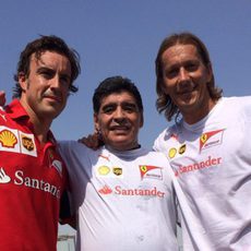 Fernando Alonso, Diego Maradona y Michel Salgado