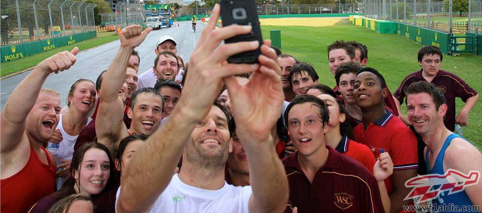 El 'selfie' de Mark Webber