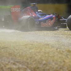 Jean-Eric Vergne acaba en la gravilla