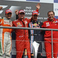 El podio del GP de Bélgica 2009