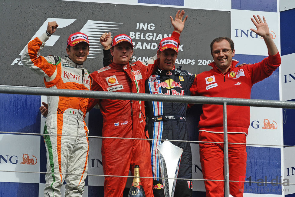 El podio del GP de Bélgica 2009