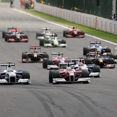 La salida del GP de Bélgica