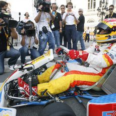 Alonso en el kart