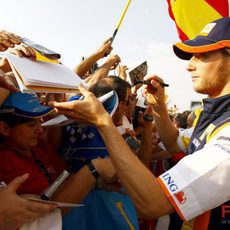 Grosjean con el público