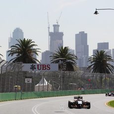 Sergio Perez en el trazado de Albert Park