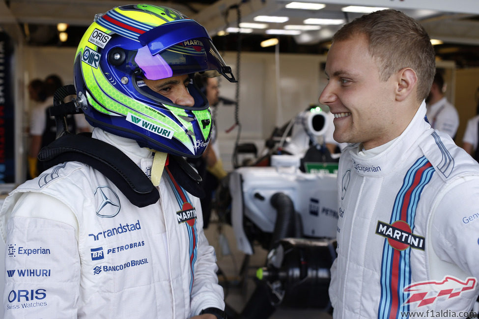 Felipe Massa y Valtteri Bottas comentan sus impresiones