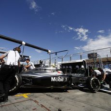 Kevin Magnussen preparado para su primera clasificación en F1