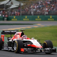 Max Chilton rueda con el MR03 durante la Q1 en Albert Park