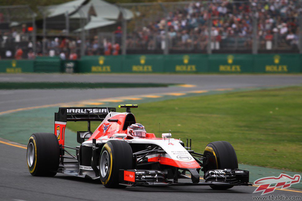 Max Chilton rueda con el MR03 durante la Q1 en Albert Park