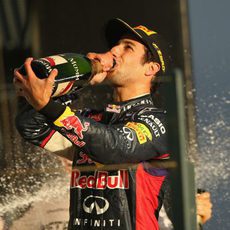 Podio en casa de Daniel Ricciardo