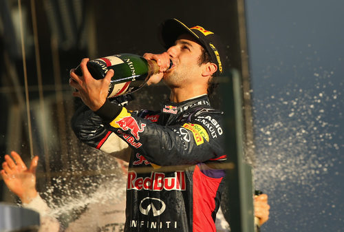 Podio en casa de Daniel Ricciardo