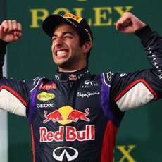 Mucha alegría de Daniel Ricciardo en su carrera de casa