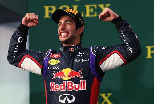 Mucha alegría de Daniel Ricciardo en su carrera de casa