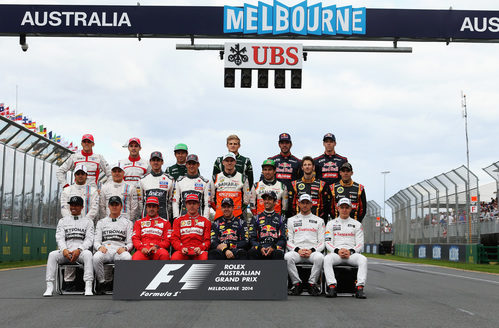 Foto oficial de los 22 pilotos de la temporada 2014 de F1