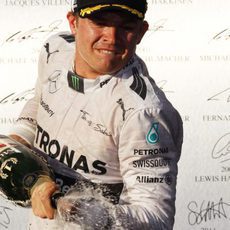 Nico Rosberg celebra su victoria en Australia