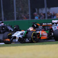 Nico Hülkenberg rodó cerca de los líderes al comienzo del GP