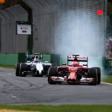 Pasada de frenada de Kimi Räikkönen en Albert Park