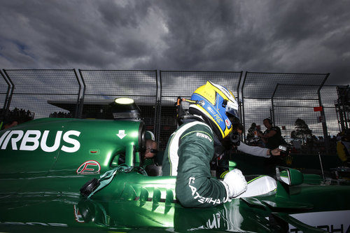 Marcus Ericsson a punto de empezar la carrera