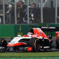 Jules Bianchi con el neumático blando durante la carrera en Melbourne