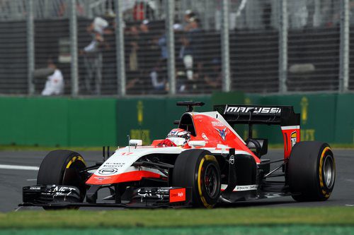 Jules Bianchi con el neumático blando durante la carrera en Melbourne