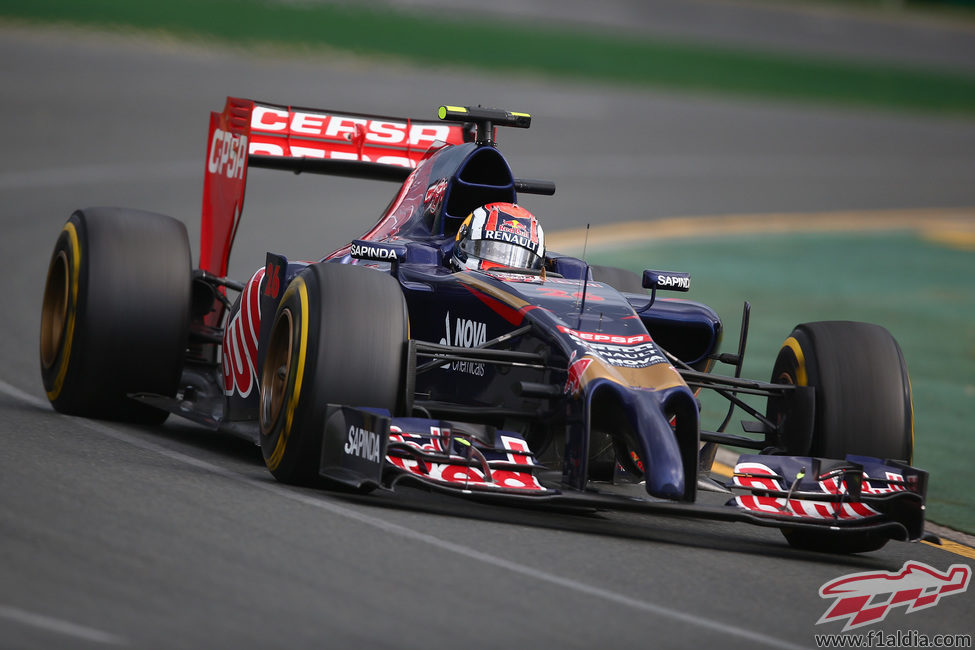 Daniil Kvyat con el neumático blando durante la carrera en Australia