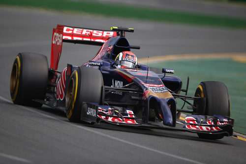 Daniil Kvyat con el neumático blando durante la carrera en Australia