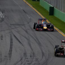 Romain Grosjean y Sebastian Vettel, ambos motorizados por Renault
