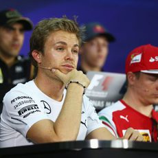 Plano de Nico Rosberg en la rueda de prensa de la FIA