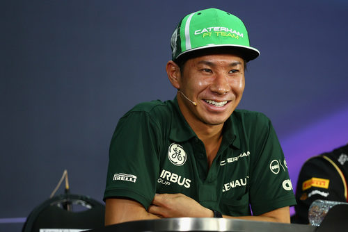 Sonrisa de Kamui Kobayashi en rueda de prensa