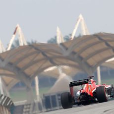 Max Chilton en el trazado de Sepang