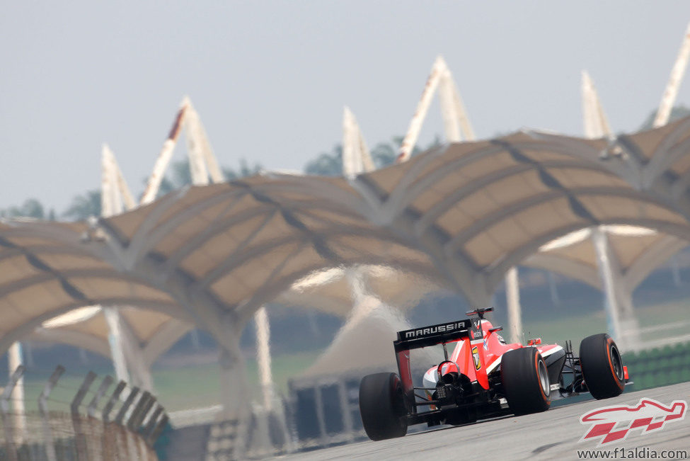 Max Chilton en el trazado de Sepang