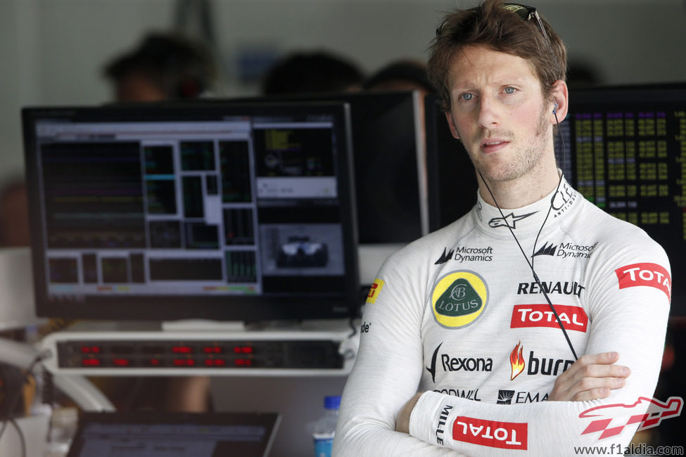 Romain Grosjean decepcionado sin poder correr
