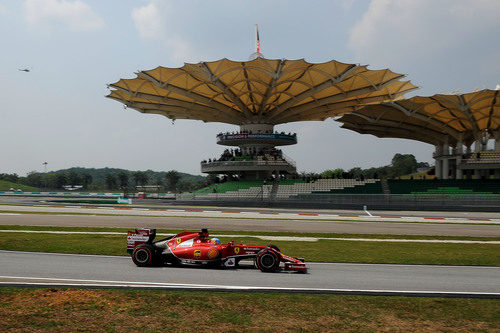 Fernando Alonso rodando en Sepang