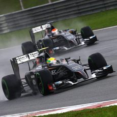 Los dos Sauber ruedan muy cerca en Sepang