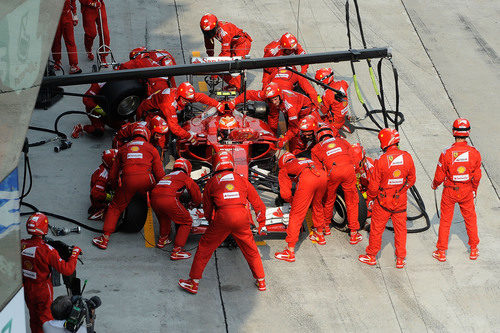 Parada en boxes de Kimi Räikkönen