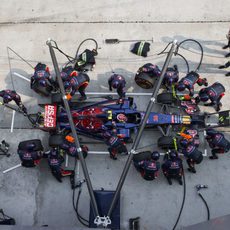 Daniil Kvyat en un pitstop