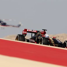 Romain Grosjean en la primera sesión de libres