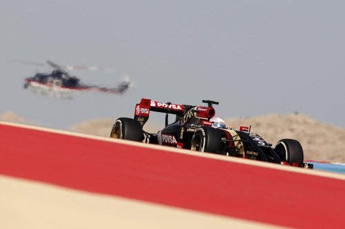 Romain Grosjean en la primera sesión de libres