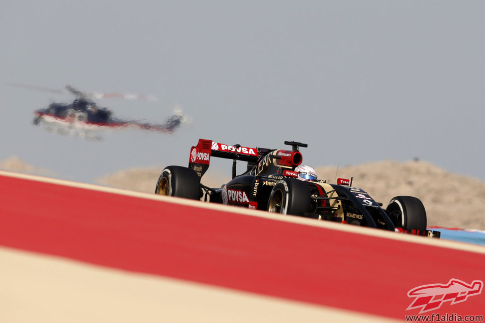 Romain Grosjean en la primera sesión de libres