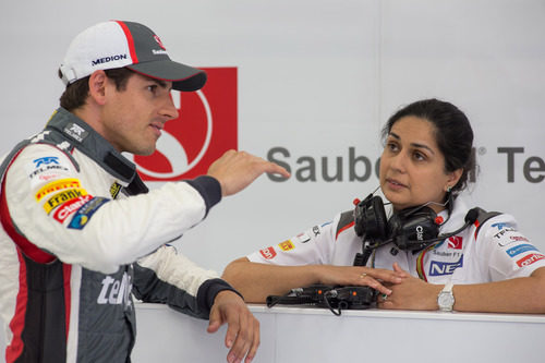 Adrian Sutil y Monisha Kaltenborn