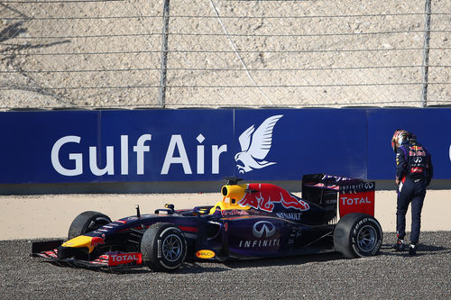 Salida de pista de Sebastian Vettel en los Libres 3