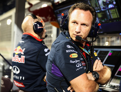 Christian Horner, en el muro de su equipo