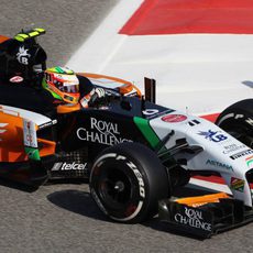 Sergio Pérez, en los Libres 3 con el VJM07