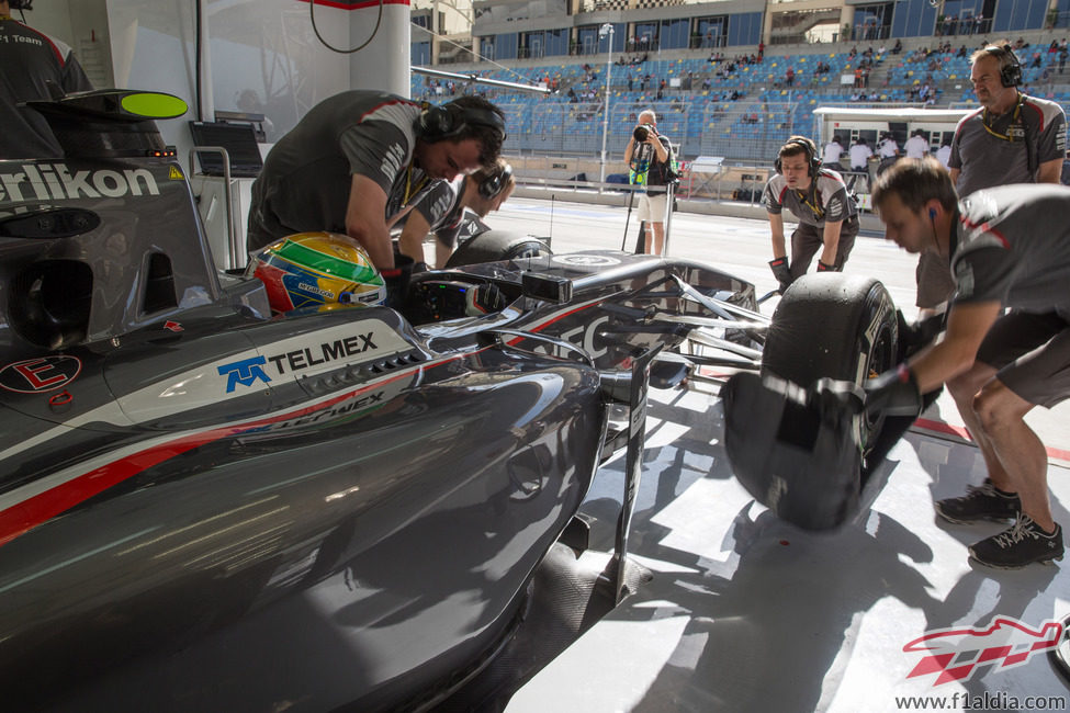 Esteban Gutiérrez preparado para salir