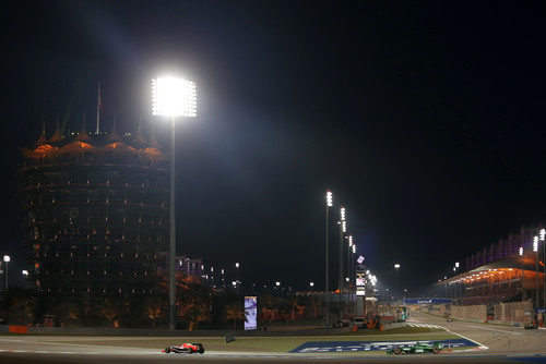 Jules Bianchi en la curva 1 de Baréin