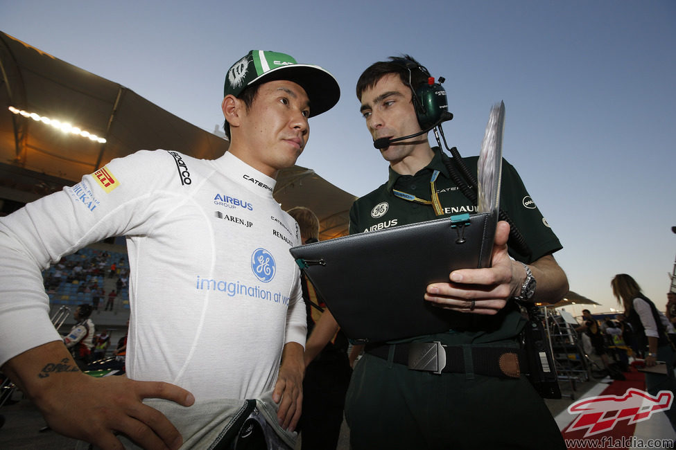 Kamui Kobayashi repasando su estrategia de carrrera