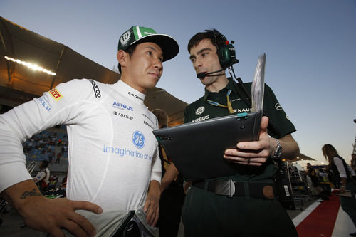 Kamui Kobayashi repasando su estrategia de carrrera