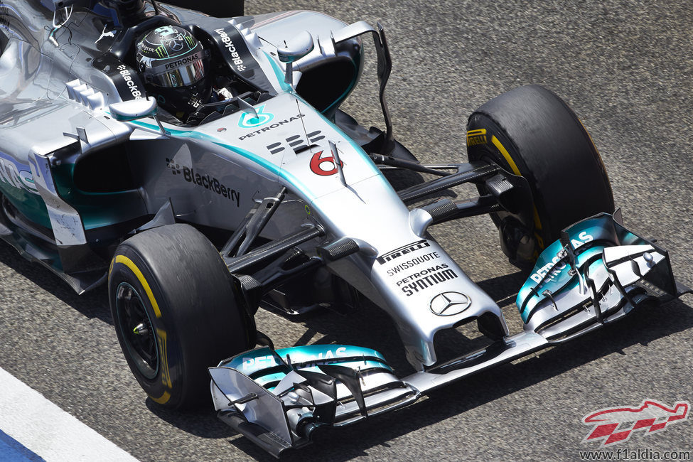 Nico Rosberg con neumáticos blandos