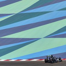 Nico Rosberg en el trazado de Sakhir