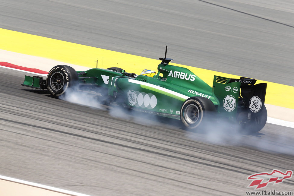 Marcus Ericsson se pasa de frenada en Sakhir